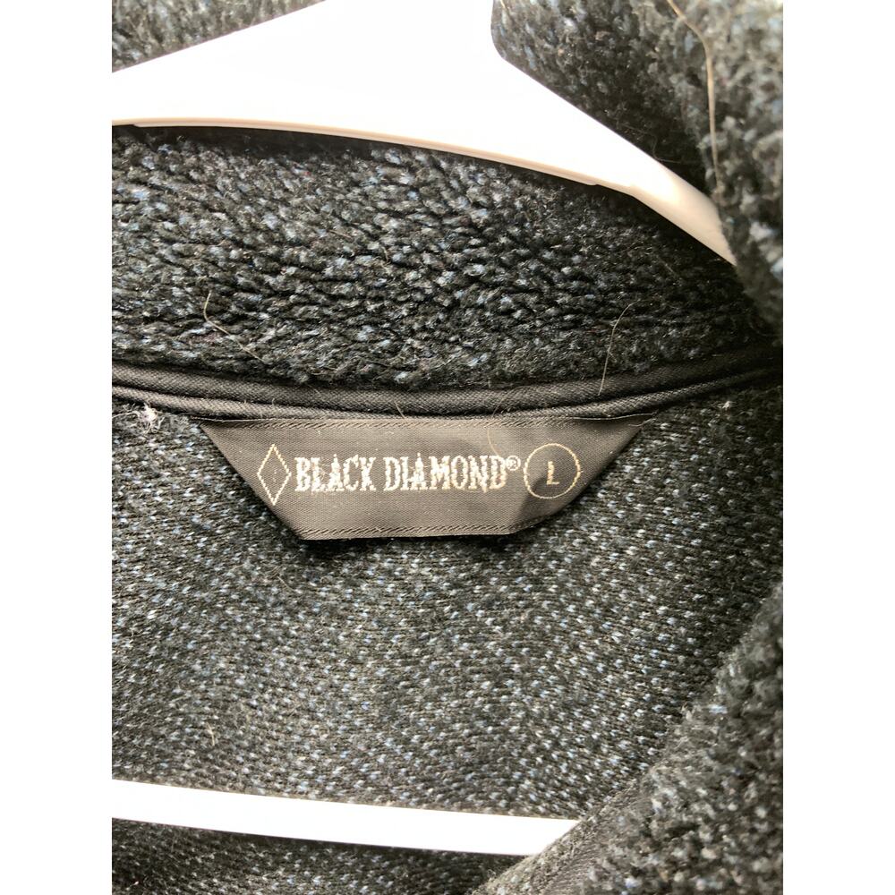 Vintage Black Diamond Woodsy Moose Print Fleese Vest Size L - Picture 2 of 5